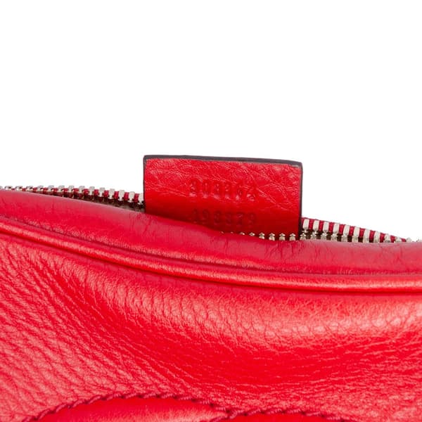 Pre-owned Gucci Leather Soho Disco Crossbody Red