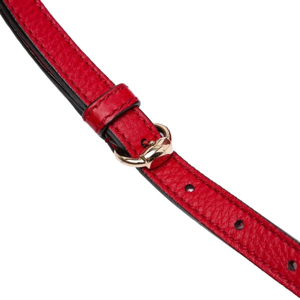 Pre-owned Gucci Leather Soho Disco Crossbody Red