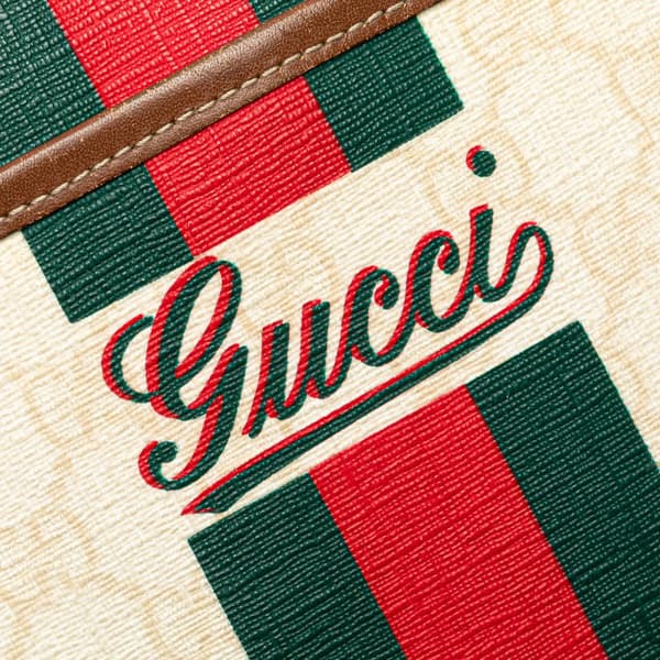 Pre-owned Gucci GG Supreme Web Crossbody Brown