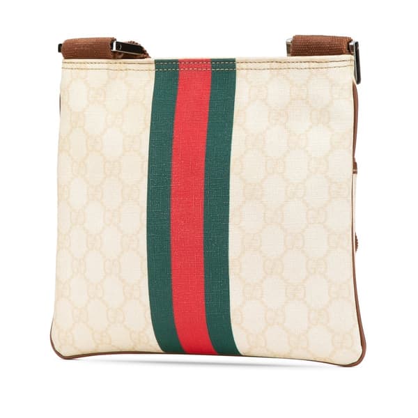 Pre-owned Gucci GG Supreme Web Crossbody Brown