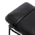 Miniatyrbillede 8 af 10: Pre-owned Chanel CC Quilted Lambskin Chain Around Phone Holder Black