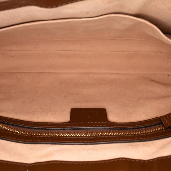 Pre-owned Gucci Small GG Supreme Jackie 1961 Crossbody Brown