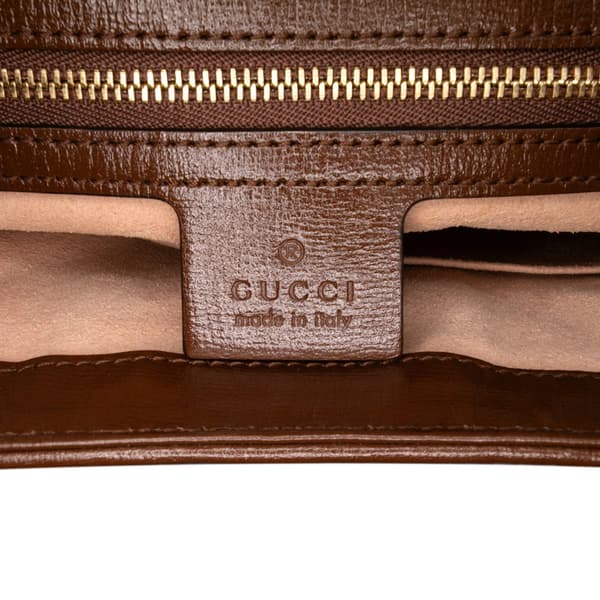 Pre-owned Gucci Small GG Supreme Jackie 1961 Crossbody Brown