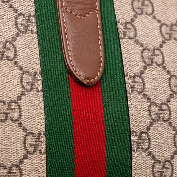 Pre-owned Gucci Small GG Supreme Jackie 1961 Crossbody Brown