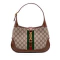 Miniatyrbillede 1 af 10: Pre-owned Gucci Small GG Supreme Jackie 1961 Crossbody Brown