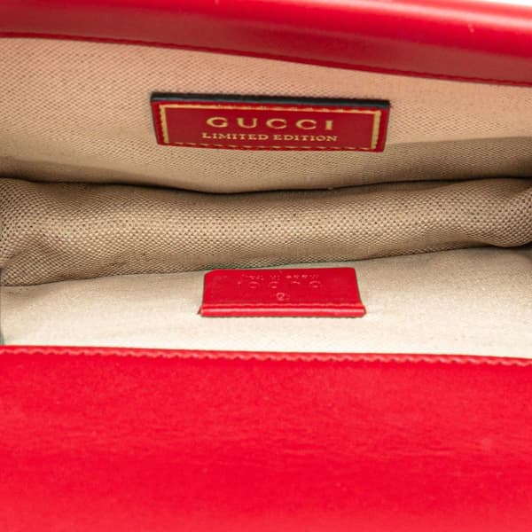 Pre-owned Gucci Limited Edition Chinese New Year Mini Leather Dionysus Crossbody Red