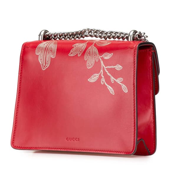 Pre-owned Gucci Limited Edition Chinese New Year Mini Leather Dionysus Crossbody Red
