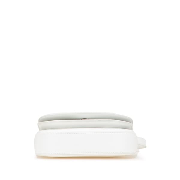 Pre-owned Balenciaga XS Grained Calfskin Logo Ville Day Crossbody White