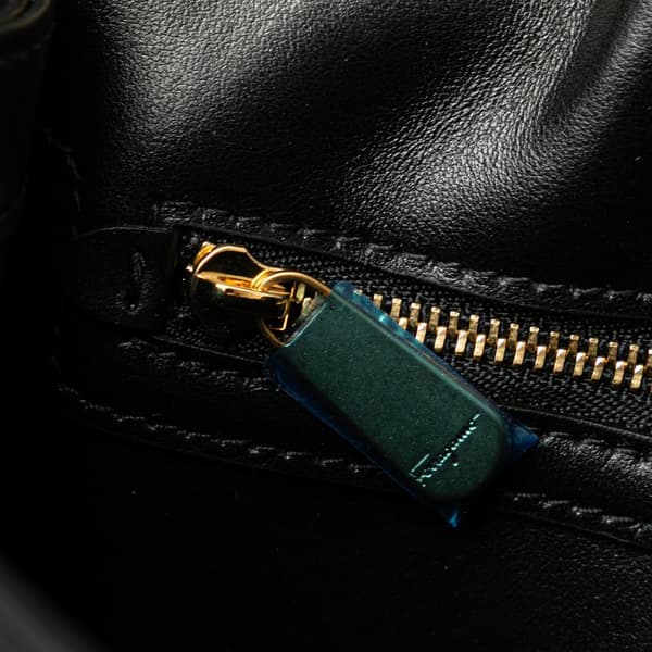 Pre-owned Ferragamo Quilted Leather Gancini Flap Crossbody Black
