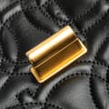 Miniatyrbild 9 av 10: Pre-owned Ferragamo Quilted Leather Gancini Flap Crossbody Black