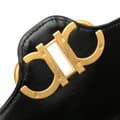 Miniatyrbild 10 av 10: Pre-owned Ferragamo Quilted Leather Gancini Flap Crossbody Black