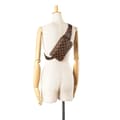 Miniatyrbild 9 av 9: Pre-owned Louis Vuitton Damier Ebene Geronimos Brown