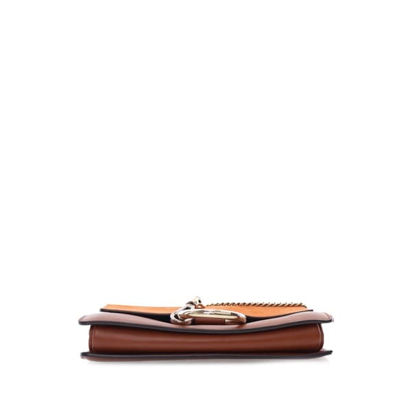 Pre-owned Chloé Small Suede and Calfskin Faye Crossbody Brown