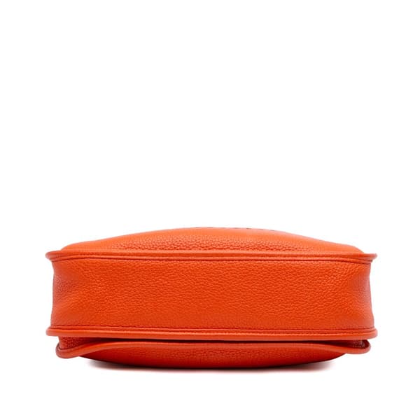 Pre-owned Hermès Clemence Evelyne III PM Orange