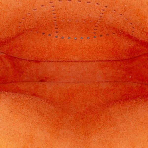 Pre-owned Hermès Clemence Evelyne III PM Orange