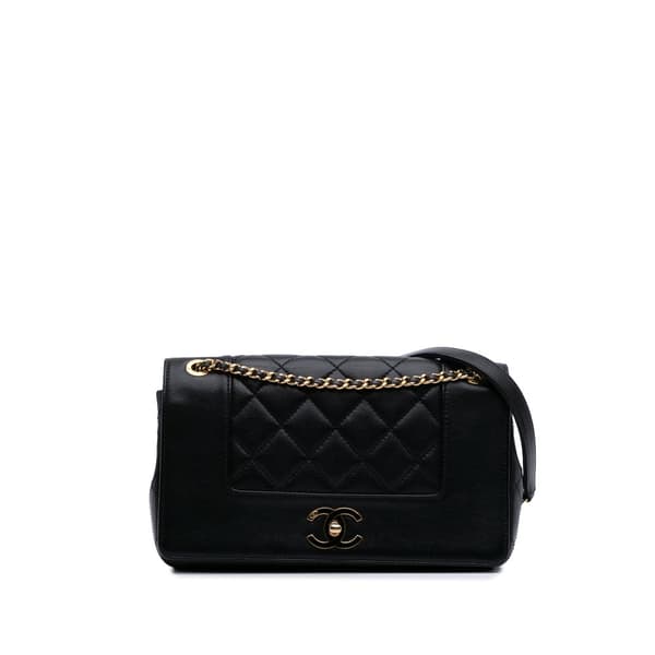 Pre-owned Chanel Small Lambskin Mademoiselle Flap Black