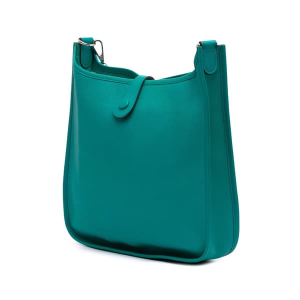 Pre-owned Hermès Epsom Evelyne PM Blue
