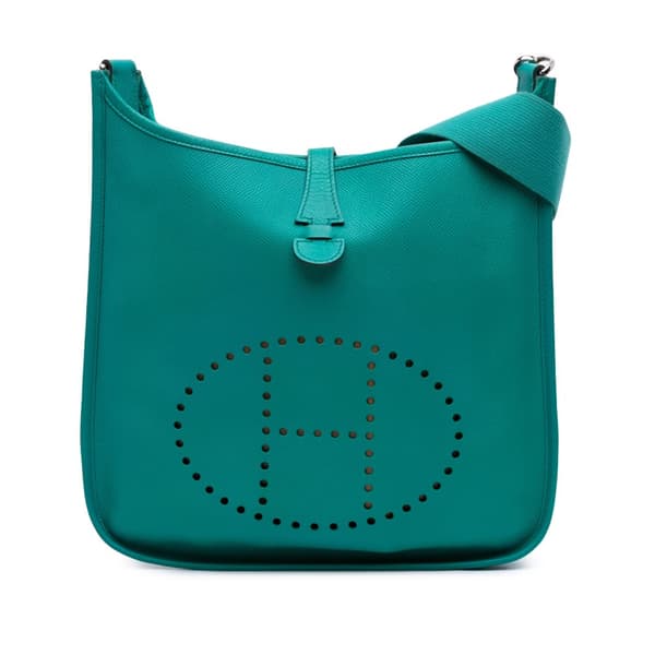 Pre-owned Hermès Epsom Evelyne PM Blue