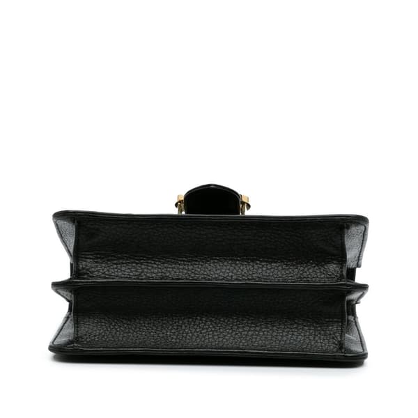 Pre-owned Gucci Small Dollar Calfskin Interlocking G Crossbody Black