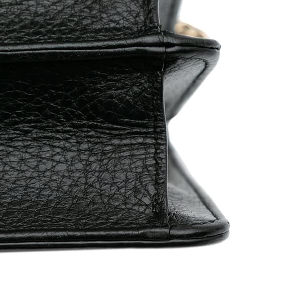Pre-owned Gucci Small Dollar Calfskin Interlocking G Crossbody Black