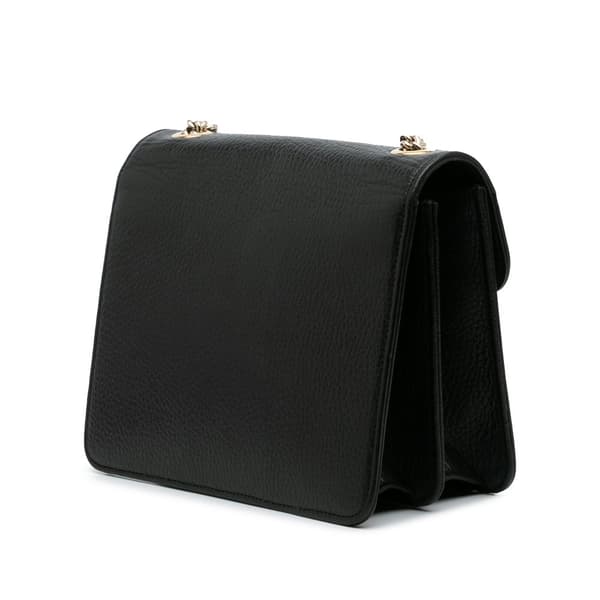 Pre-owned Gucci Small Dollar Calfskin Interlocking G Crossbody Black