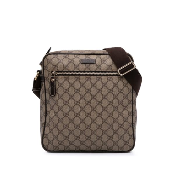 Pre-owned Gucci GG Supreme Crossbody Brown
