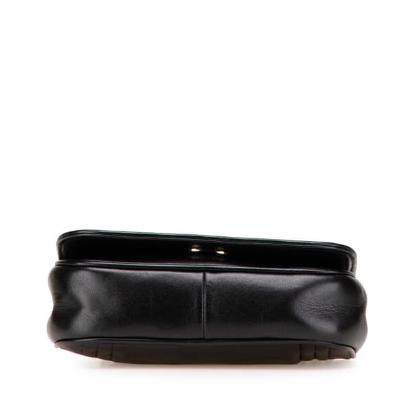 Pre-owned Chanel CC Stitched Lambskin Flap Black