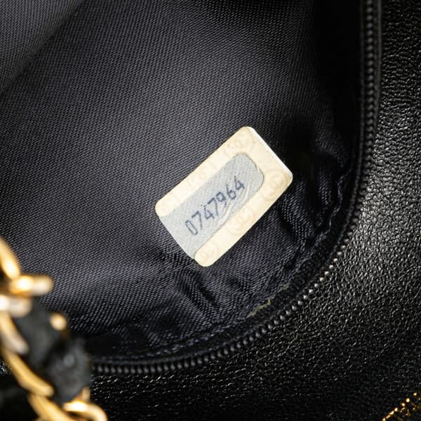 Pre-owned Chanel CC Stitched Lambskin Flap Black
