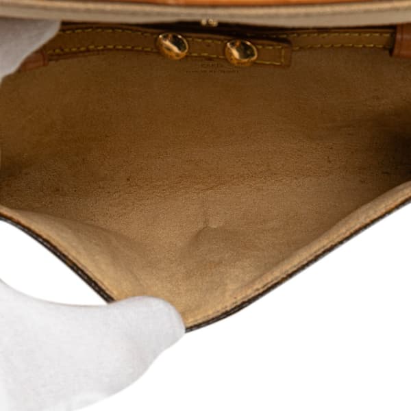 Pre-owned Louis Vuitton Monogram Pochette Twin PM Brown