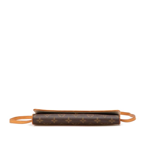 Pre-owned Louis Vuitton Monogram Pochette Twin GM Brown