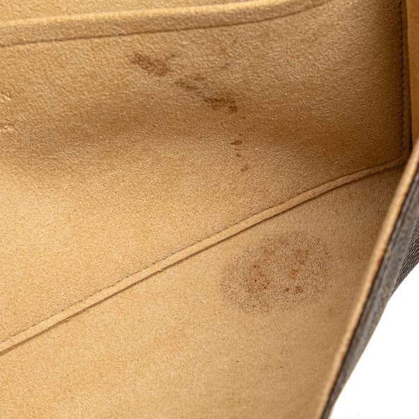 Pre-owned Louis Vuitton Monogram Pochette Twin GM Brown