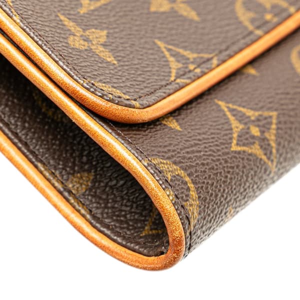 Pre-owned Louis Vuitton Monogram Pochette Twin GM Brown