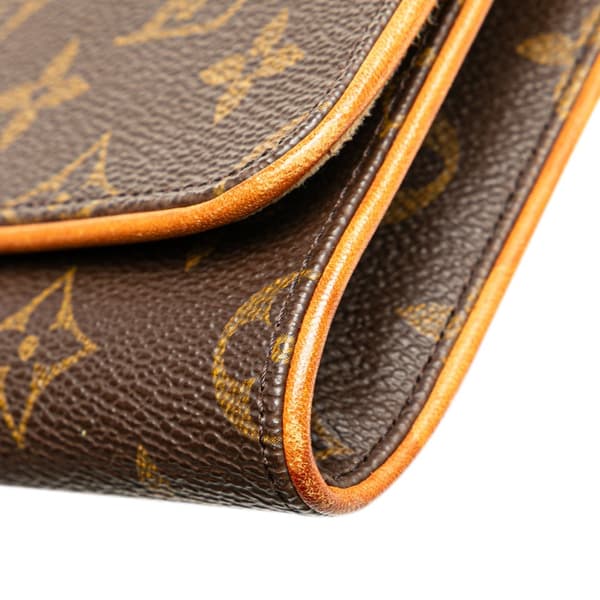 Pre-owned Louis Vuitton Monogram Pochette Twin GM Brown