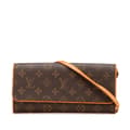 Miniatyrbilde 1 av 10: Pre-owned Louis Vuitton Monogram Pochette Twin GM Brown
