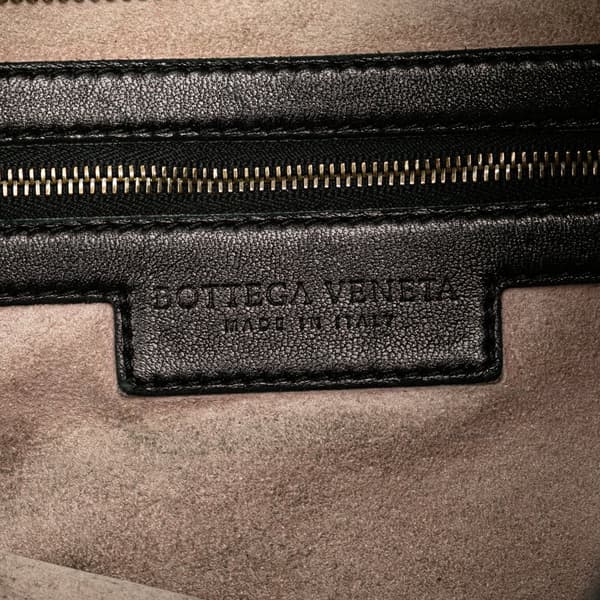 Pre-owned Bottega Veneta Nappa Intrecciato Marquise Flower Crossbody Black