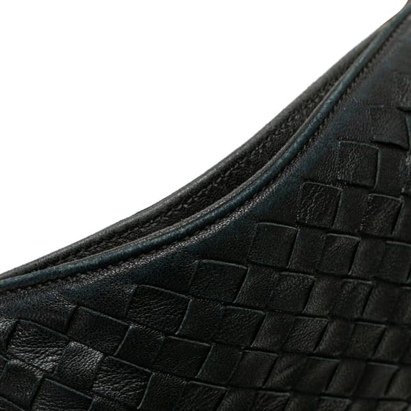 Pre-owned Bottega Veneta Nappa Intrecciato Marquise Flower Crossbody Black