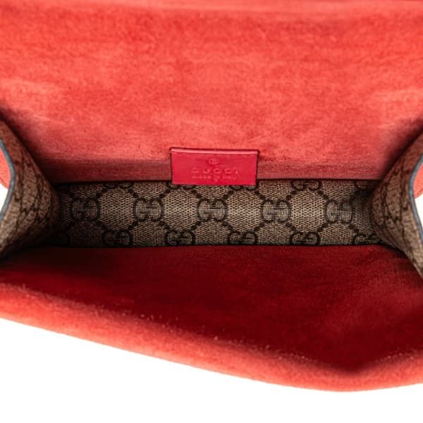 Pre-owned Gucci Mini GG Supreme Dionysus Crossbody Brown