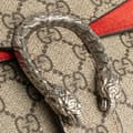Miniatyrbild 6 av 8: Pre-owned Gucci Mini GG Supreme Dionysus Crossbody Brown