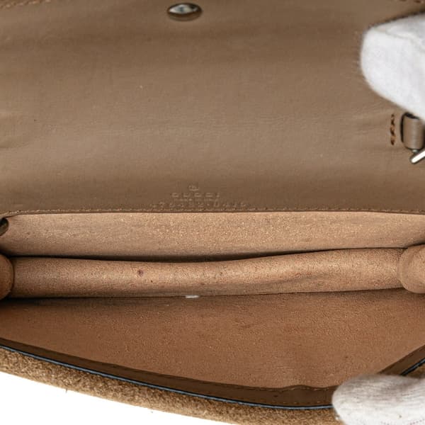 Pre-owned Gucci Mini GG Supreme Dionysus Crossbody Brown