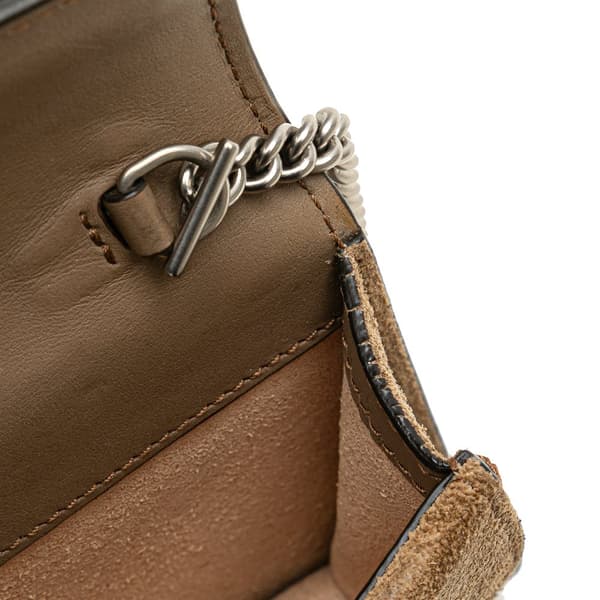Pre-owned Gucci Mini GG Supreme Dionysus Crossbody Brown