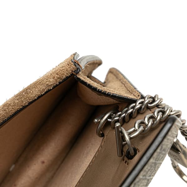 Pre-owned Gucci Mini GG Supreme Dionysus Crossbody Brown