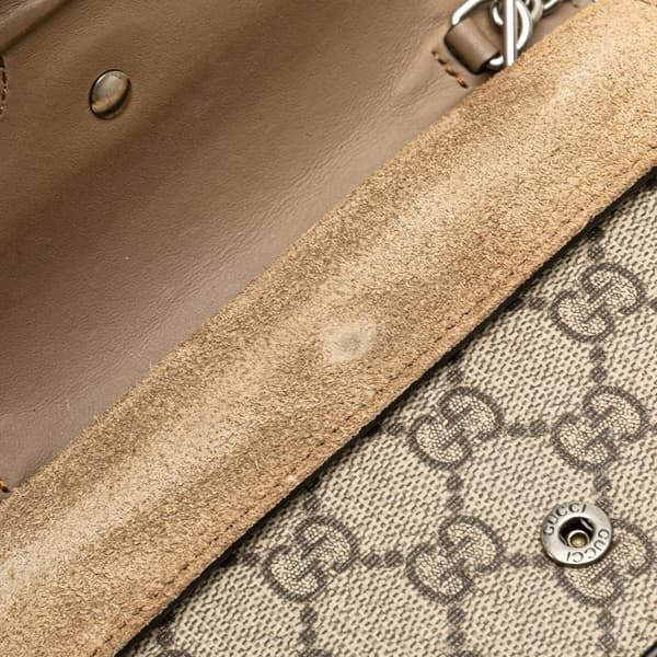 Pre-owned Gucci Mini GG Supreme Dionysus Crossbody Brown