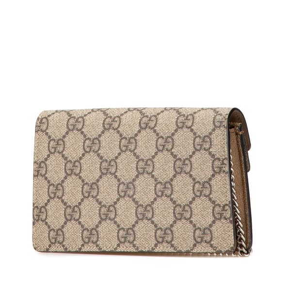 Pre-owned Gucci Mini GG Supreme Dionysus Crossbody Brown