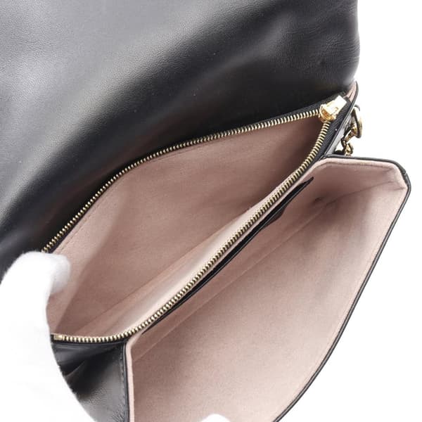 Pre-owned Louis Vuitton Monogram Embossed Pochette Coussin Black