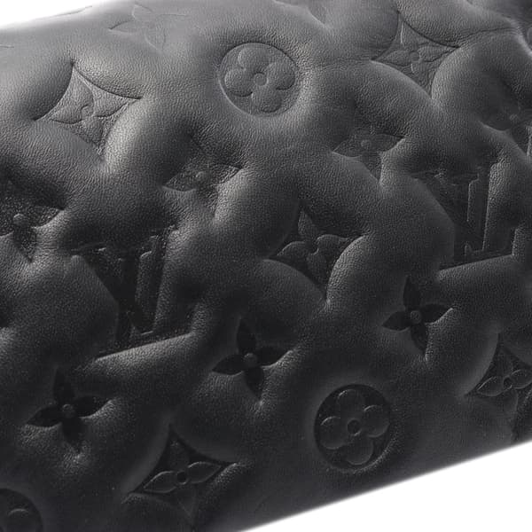 Pre-owned Louis Vuitton Monogram Embossed Pochette Coussin Black