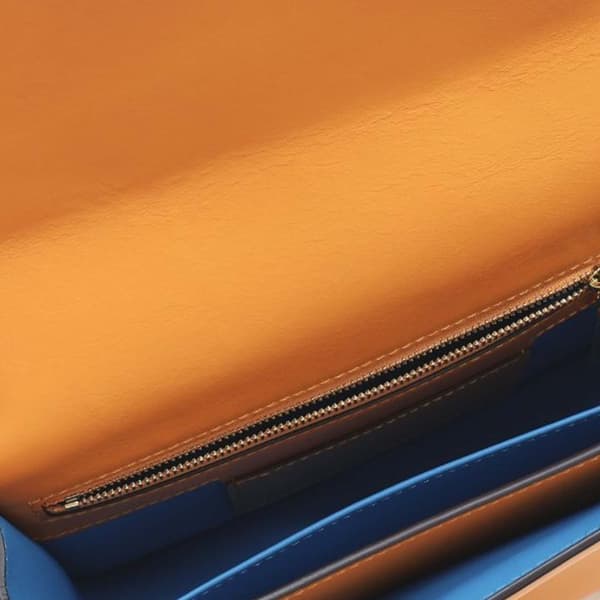 Pre-owned Louis Vuitton Calfskin LV Pont 9 Soft MM Orange