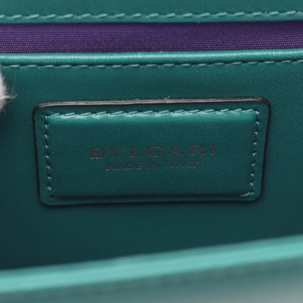 Pre-owned Bvlgari Leather Serpenti Forever Crossbody Green