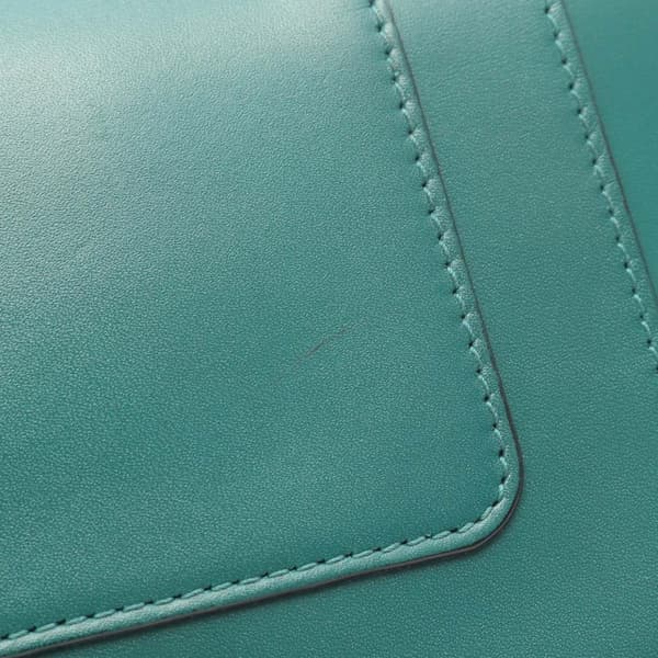Pre-owned Bvlgari Leather Serpenti Forever Crossbody Green