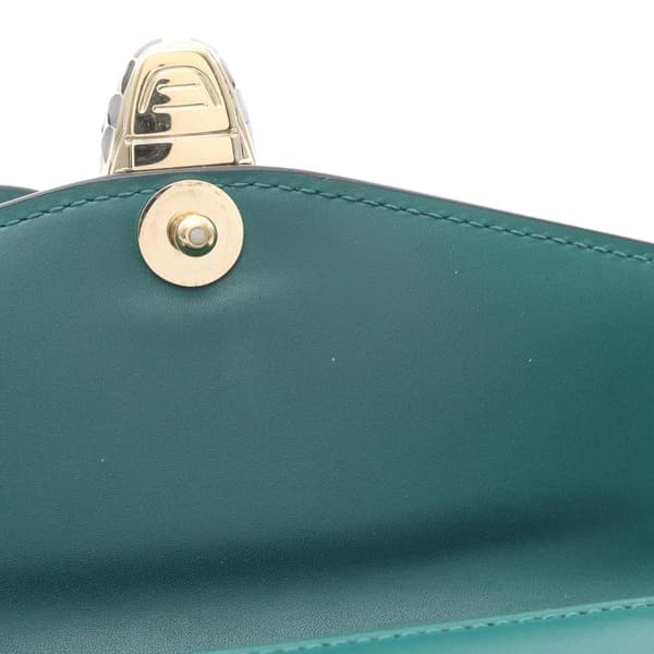 Pre-owned Bvlgari Leather Serpenti Forever Crossbody Green