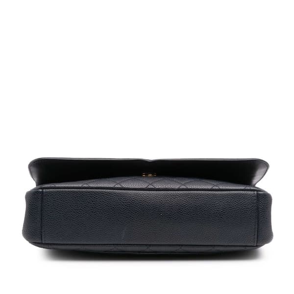 Pre-owned Chanel Medium Bicolor Caviar CC Filigree Flap Blue